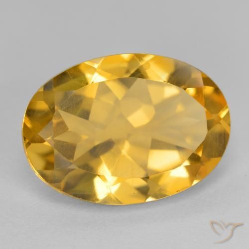 Citrine Orange doré profond naturelle ovale, 5.08 ct, VVS-VS