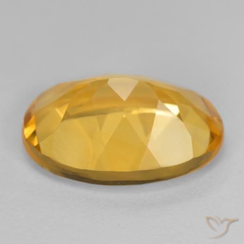 Citrine Orange doré profond naturelle ovale, 5.08 ct, VVS-VS