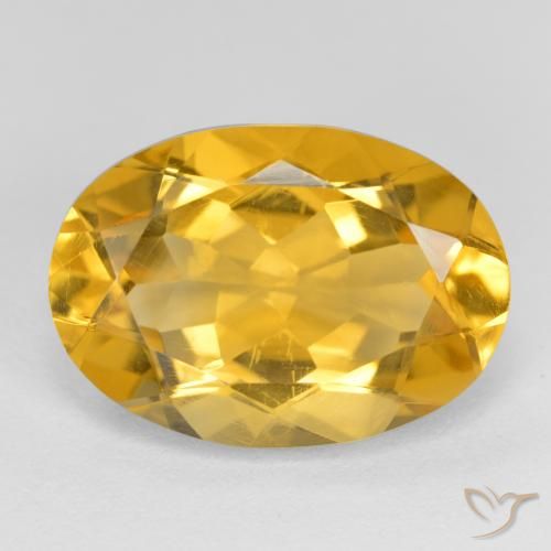 Citrine Doré moyen naturelle ovale, 4.83 ct, VVS-VS
