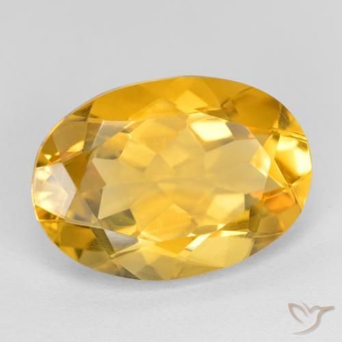 Citrine Doré moyen naturelle ovale, 4.83 ct, VVS-VS