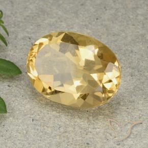 Citrine Doré léger naturelle ovale, 5.52 ct, VVS-VS