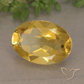 Citrine Orange Doré naturelle ovale, 5.01 ct, VVS-VS