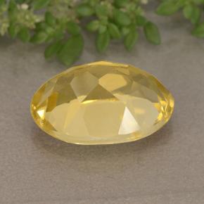 Citrine jaune naturelle coupe ovale, 5,55 ct, VVS-VS