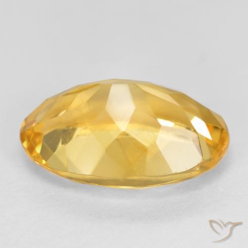 Citrine Orange Doré naturelle ovale, 5.30 ct, VVS