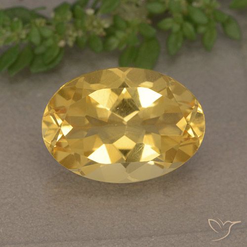 Citrine Doré profond naturelle ovale, 5.46 ct, VVS-VS