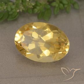 Citrine Doré profond naturelle ovale, 5.46 ct, VVS-VS