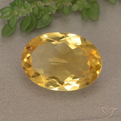 Citrine Doré foncé naturelle ovale, 4.89 ct, VVS-VS
