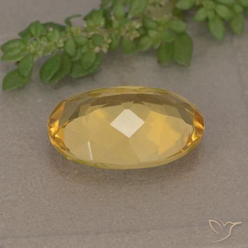 Citrine Doré foncé naturelle ovale, 4.89 ct, VVS-VS