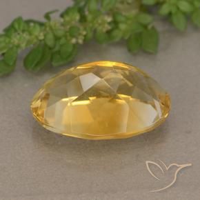 Citrine Orange Doré naturelle ovale, 5.65 ct, VVS