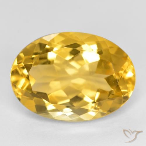 5.37ct Naturel Doré moyen Citrine, ovale, VVS