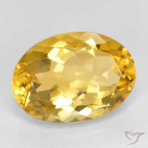 Citrine Doré moyen naturelle ovale, 5.37 ct, VVS