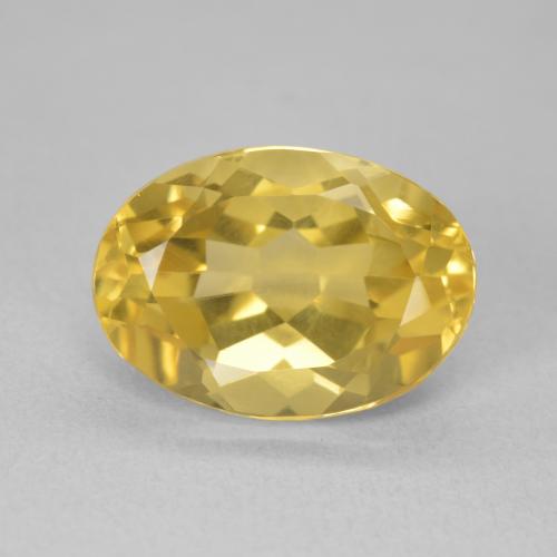 6.51ct Naturel Doré moyen Citrine, ovale, VVS