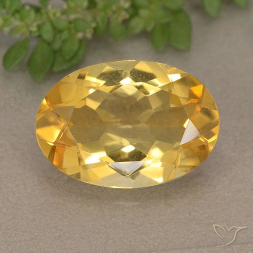 Citrine Orange Doré naturelle ovale, 4.38 ct, VVS