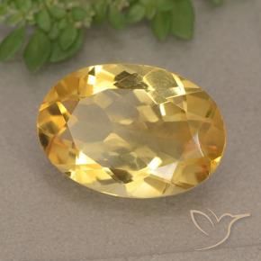 Citrine Orange Doré naturelle ovale, 4.38 ct, VVS