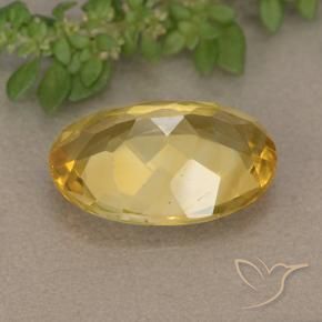 Citrine Orange Doré naturelle ovale, 4.38 ct, VVS