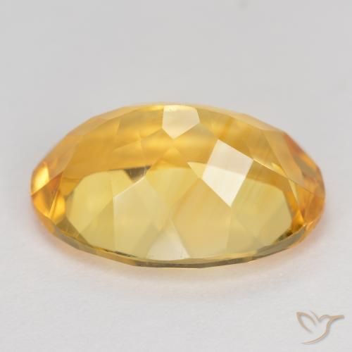Citrine Orange doré profond naturelle ovale, 5.42 ct, VVS