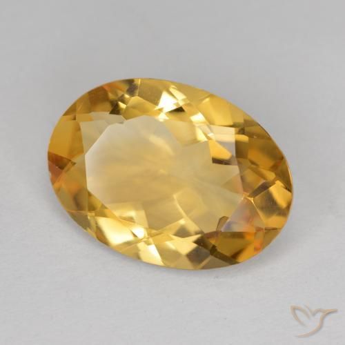 Citrine Orange Doré naturelle ovale, 4.19 ct, VVS-VS