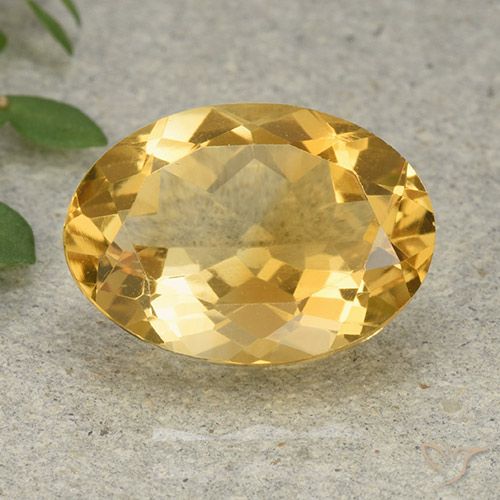 Citrine Doré moyen naturelle ovale, 5.44 ct, VVS-VS