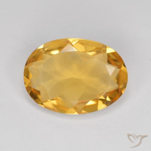 4.01ct Naturel Orange doré profond Citrine, ovale, VVS-VS