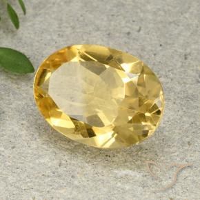 Citrine Orange Doré naturelle ovale, 4.68 ct, VVS-VS