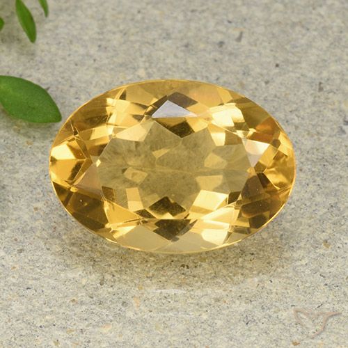 5.30ct Naturel Doré moyen-léger Citrine, ovale, VVS-VS