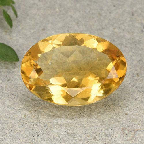 5.05ct Naturel Doré moyen Citrine, ovale, VVS-VS