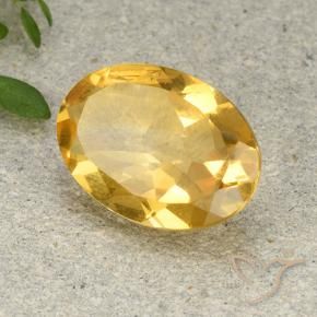 Citrine Doré moyen-foncé naturelle ovale, 4.52 ct, VVS-VS