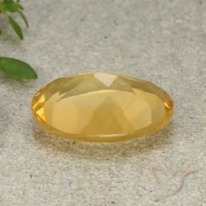 Citrine Doré moyen-foncé naturelle ovale, 4.52 ct, VVS-VS