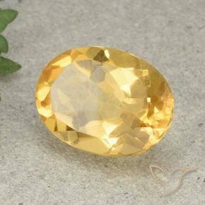 Citrine Doré vif naturelle ovale, 5.20 ct, VVS-VS