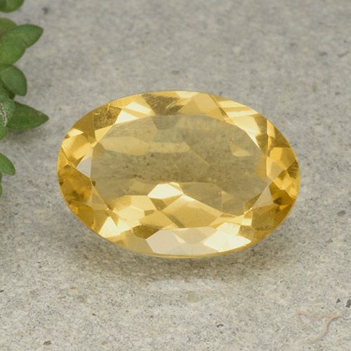 4.38ct Naturel Doré Citrine, ovale, VVS-VS