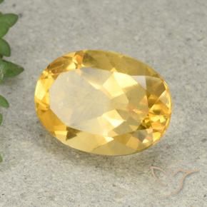 Citrine Orange Doré naturelle ovale, 5.55 ct, VS