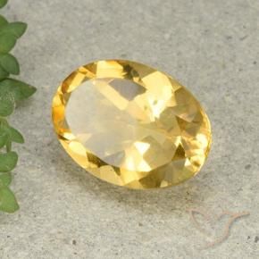Citrine Orange Doré naturelle ovale, 4.96 ct, VVS-VS