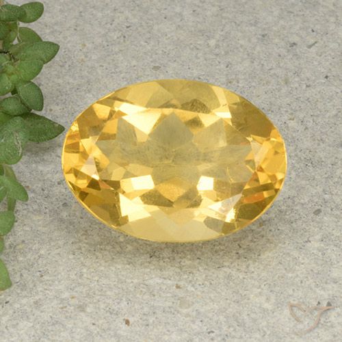5.55ct Naturel Doré moyen Citrine, ovale, VVS-VS