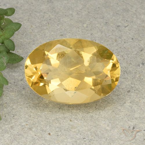 Citrine Orange Doré naturelle ovale, 5.08 ct, VVS-VS