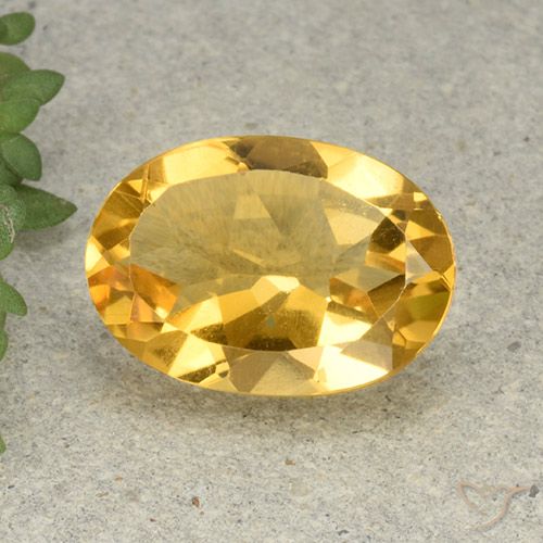 Citrine Orange Doré naturelle ovale, 5.21 ct, VVS-VS