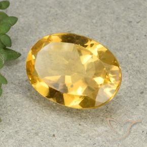 Citrine Orange Doré naturelle ovale, 5.21 ct, VVS-VS