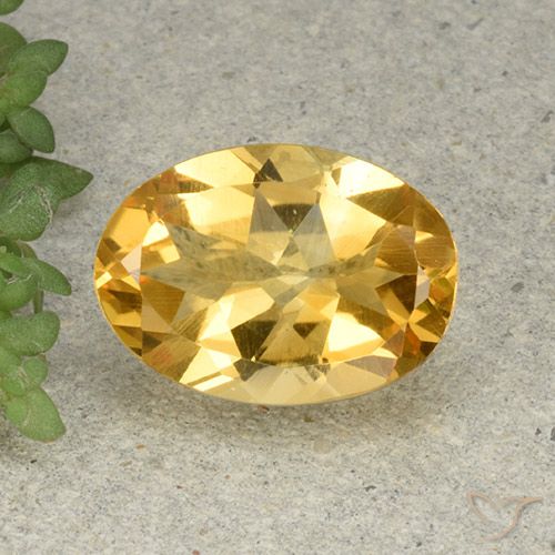 Citrine Orange Doré naturelle ovale, 5.07 ct, VVS-VS