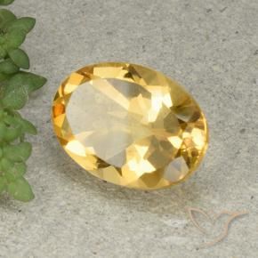 Citrine Orange Doré naturelle ovale, 5.07 ct, VVS-VS