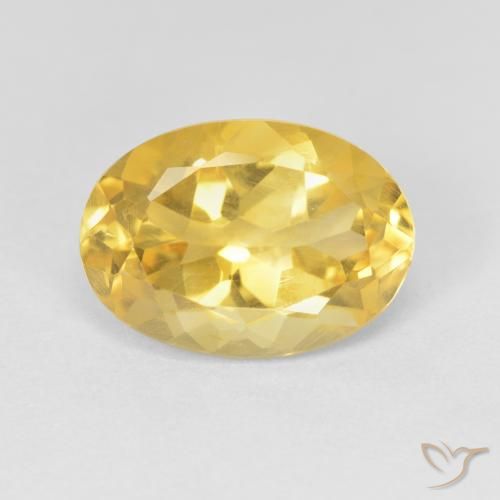 5.10ct Naturel Doré moyen Citrine, ovale, VVS-VS