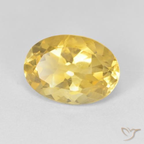 Citrine Doré moyen naturelle ovale, 5.10 ct, VVS-VS