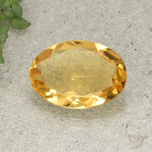 Citrine Orange Doré naturelle ovale, 4.27 ct, VVS-VS