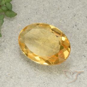 Citrine Orange Doré naturelle ovale, 4.27 ct, VVS-VS