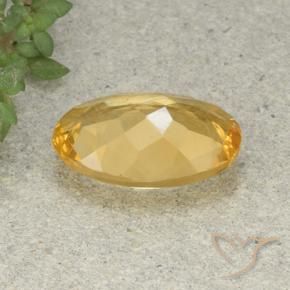 Citrine Orange Doré naturelle ovale, 4.27 ct, VVS-VS