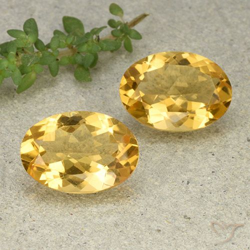 9.61ctw Naturel Orange Doré Citrine, ovale, VVS-VS
