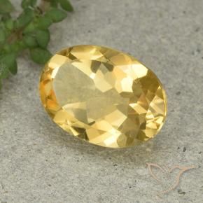 Citrine Orange Doré naturelle ovale, 5.38 ct, VVS-VS
