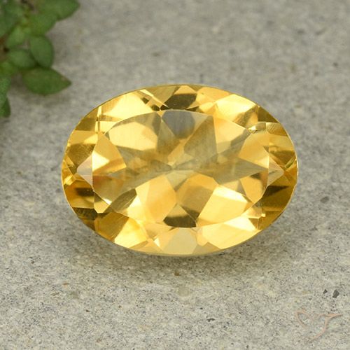 Citrine Orange Doré naturelle ovale, 4.93 ct, VVS-VS