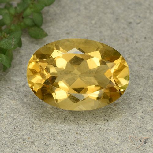 5.59ct Naturel Doré moyen Citrine, ovale, VVS-VS
