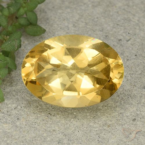 Citrine Orange Doré naturelle ovale, 5.41 ct, VVS-VS