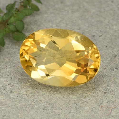 5.04ct Naturel Or moyen Citrine, ovale, VVS-VS