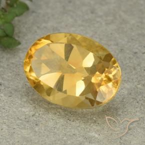 Citrine Or moyen naturelle ovale, 5.77 ct, VVS-VS